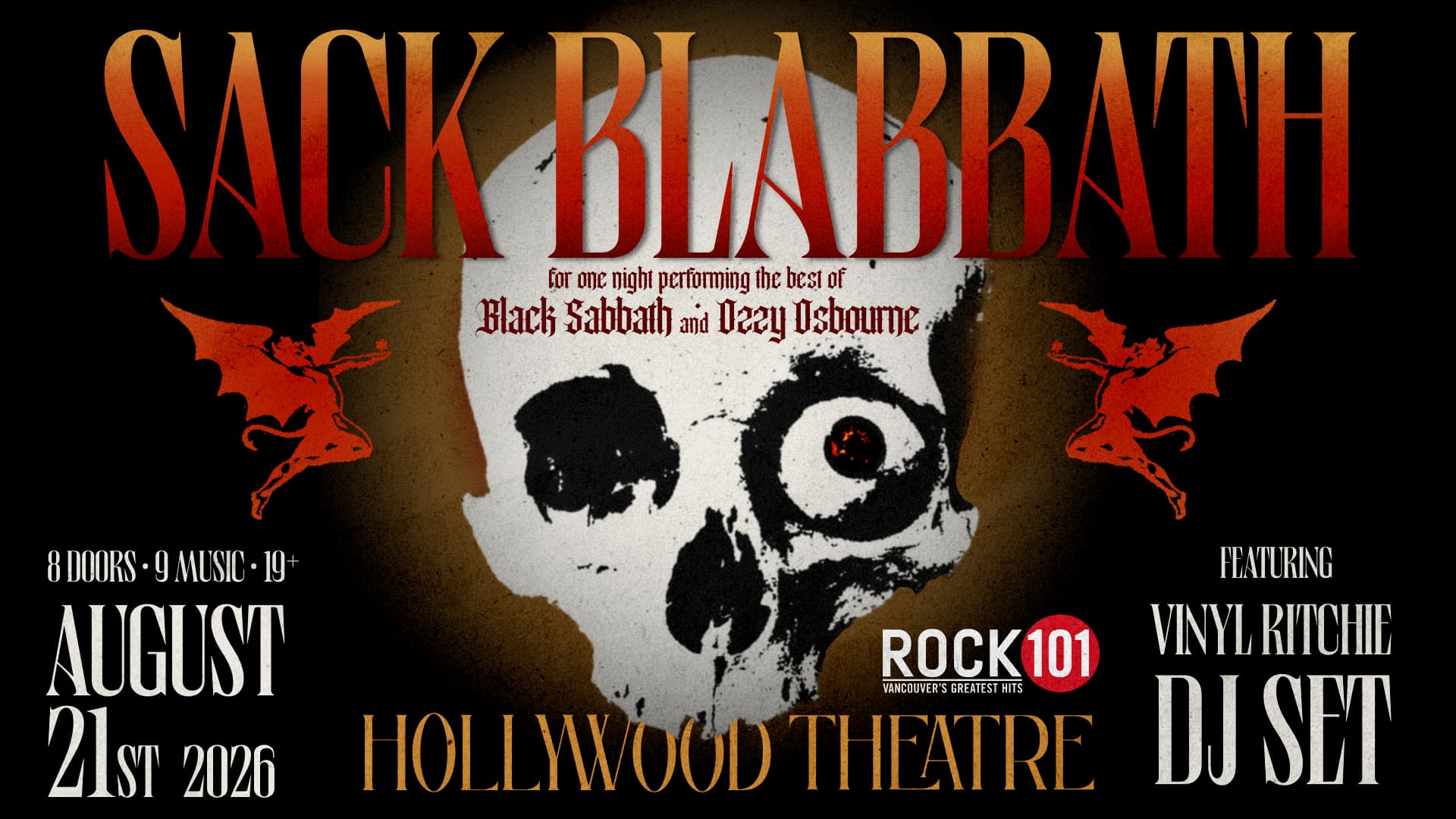 Rock 101 presents Ozzy Osbourne Night with Sack Blabbath and Vinyl